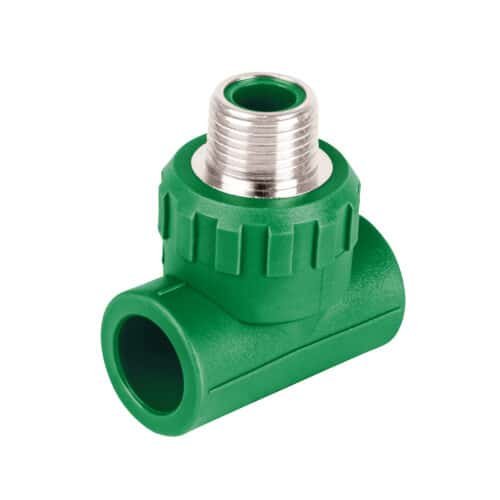 49838 - Tee macho de PPR 1/2" con inserto metálico, Foset