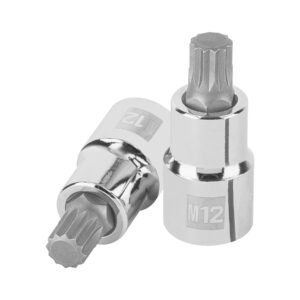 101274 - Dado punta corta bristol M12, cuadro 1/2", Truper