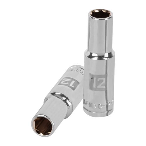 13352 - Dado largo de 12 mm, 6 puntas, cuadro 1/2", Truper