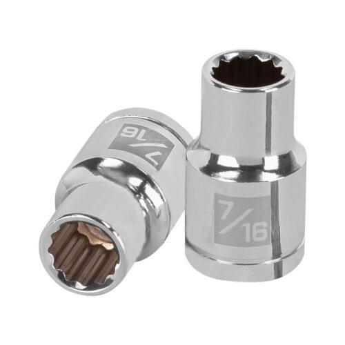 13301 - Dado de 7/16", 12 puntas, cuadro 1/2", Truper
