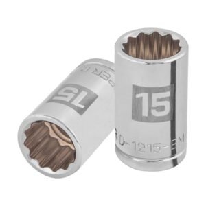 D-1215-EM.jpg 13529 - Dado de 15 mm, 12 puntas, cuadro 1/2", Truper