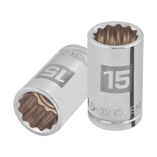 13529 - Dado de 15 mm, 12 puntas, cuadro 1/2", Truper