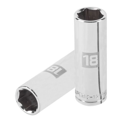 13358 - Dado largo de 18 mm, 6 puntas, cuadro 1/2", Truper