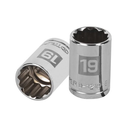 13533 - Dado de 19 mm, 12 puntas, cuadro 1/2", Truper