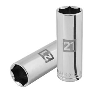 101009 - Dado largo de 21 mm, 6 puntas, cuadro 1/2", Truper