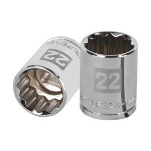 13536 - Dado de 22 mm, 12 puntas, cuadro 1/2", Truper