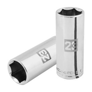 101011 - Dado largo de 23 mm, 6 puntas, cuadro 1/2", Truper
