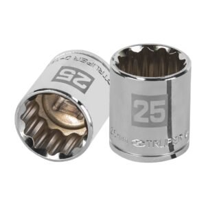 13539 - Dado de 25 mm, 12 puntas, cuadro 1/2", Truper
