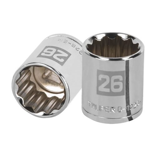 13540 - Dado de 26 mm, 12 puntas, cuadro 1/2", Truper