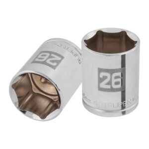 101006 - Dado de 26 mm, 6 puntas, cuadro 1/2", Truper