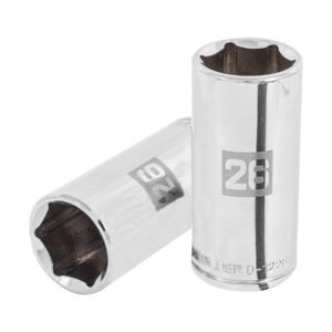 101014 - Dado largo de 26 mm, 6 puntas, cuadro 1/2", Truper