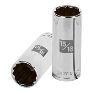 13369 - Dado largo de 15/16", 12 puntas, cuadro 1/2", Truper