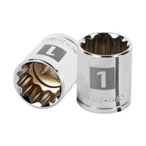 D-1232.jpg 13310 - Dado de 1", 12 puntas, cuadro 1/2", Truper