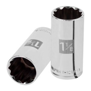 13372 - Dado largo de 1-1/8", 12 puntas, cuadro 1/2", Truper