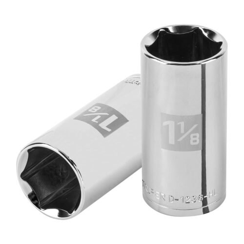 100998 - Dado largo de 1-1/8", 6 puntas, cuadro 1/2", Truper