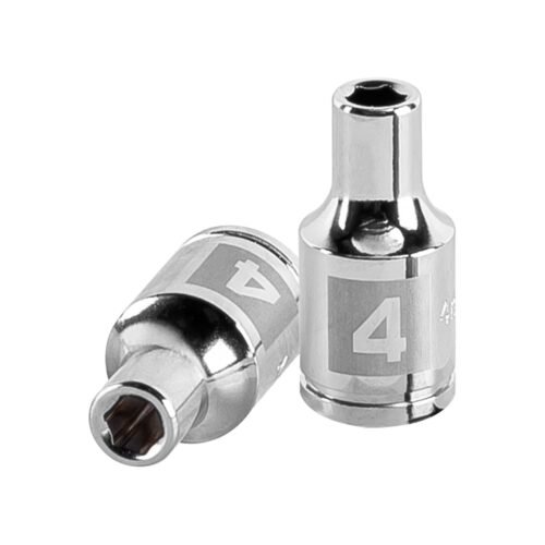 13166 - Dado de 4 mm, 6 puntas, cuadro 1/4", Truper
