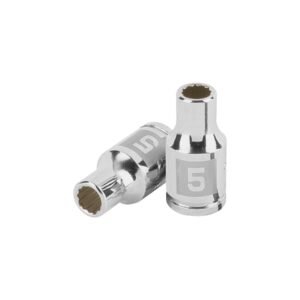 100974 - Dado de 5 mm, 12 puntas, cuadro 1/4", Truper
