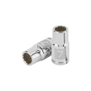 100979 - Dado de 7 mm, 12 puntas, cuadro 1/4", Truper