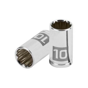 100982 - Dado de 10 mm, 12 puntas, cuadro 1/4", Truper