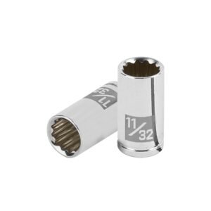 100879 - Dado de 11/32", 12 puntas, cuadro 1/4", Truper
