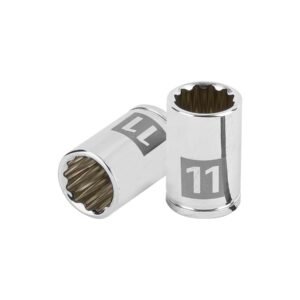 100984 - Dado de 11 mm, 12 puntas, cuadro 1/4", Truper
