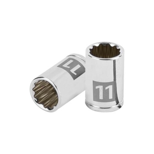 100984 - Dado de 11 mm, 12 puntas, cuadro 1/4", Truper