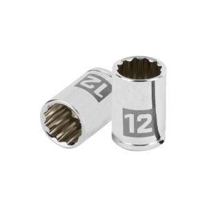 100986 - Dado de 12 mm, 12 puntas, cuadro 1/4", Truper
