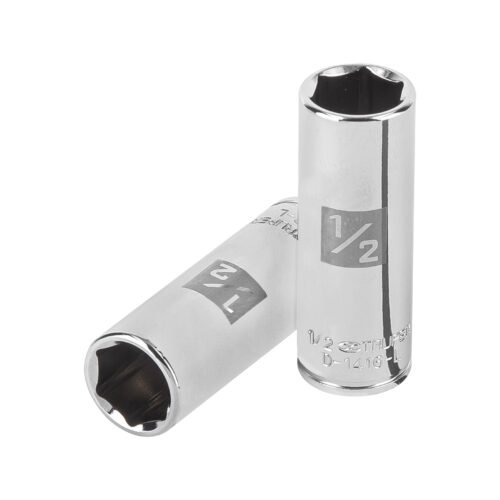 13188 - Dado largo de 1/2", 6 puntas, cuadro 1/4", Truper