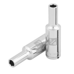 100919 - Dado largo de 1/4", 6 puntas, cuadro 3/8", Truper