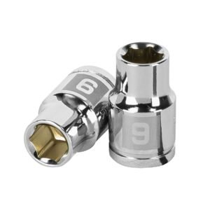 13673 - Dado de 9 mm, 6 puntas, cuadro 3/8", Truper