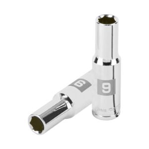 100994 - Dado largo de 9 mm, 6 puntas, cuadro 3/8", Truper