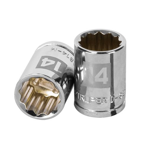 D-3814-M.jpg 13634 - Dado de 14 mm, 12 puntas, cuadro 3/8", Truper