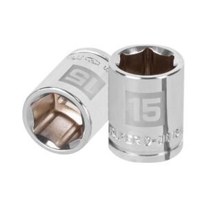 13679 - Dado de 15 mm, 6 puntas, cuadro 3/8", Truper