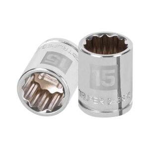 13635 - Dado de 15 mm, 12 puntas, cuadro 3/8", Truper