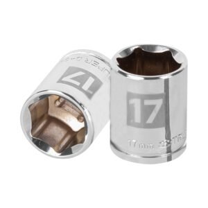 13681 - Dado de 17 mm, 6 puntas, cuadro 3/8", Truper