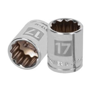 13637 - Dado de 17 mm, 12 puntas, cuadro 3/8", Truper