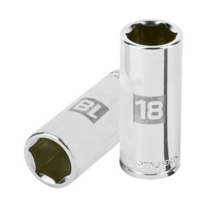 13778 - Dado largo de 18 mm, 6 puntas, cuadro 3/8", Truper