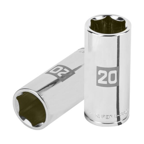 100995 - Dado largo de 20 mm, 6 puntas, cuadro 3/8", Truper