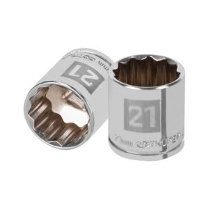 13641 - Dado de 21 mm, 12 puntas, cuadro 3/8", Truper