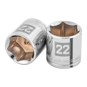 13686 - Dado de 22 mm, 6 puntas, cuadro 3/8", Truper