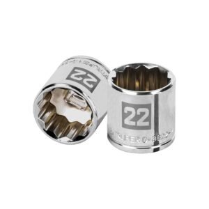 13642 - Dado de 22 mm, 12 puntas, cuadro 3/8", Truper