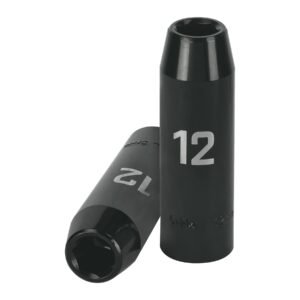 12424 - Dado largo cuadro 1/2" de impacto 6 puntas de 12 mm, Truper