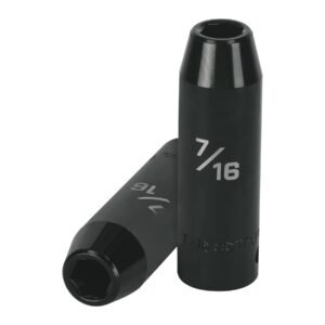 13387 - Dado largo impacto de 7/16", 6 puntas, cuadro 1/2", Truper