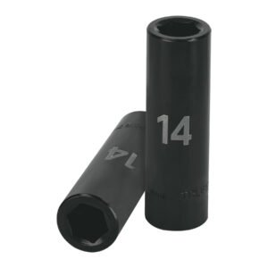 12426 - Dado largo cuadro 1/2" de impacto 6 puntas de 14 mm, Truper
