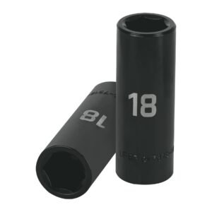 12430 - Dado largo cuadro 1/2" de impacto 6 puntas de 18 mm, Truper