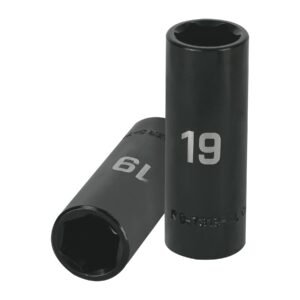 12431 - Dado largo cuadro 1/2" de impacto 6 puntas de 19 mm, Truper
