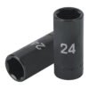 100923 - Dado largo impacto de 24 mm, 6 puntas, cuadro 1/2", Truper