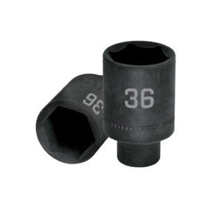 103194 - Dado largo impacto de 36 mm, 6 puntas, cuadro 1/2", Truper