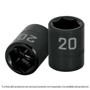12412 - Dado cuadro 1/2" de impacto 6 puntas de 12 mm, Truper