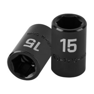 12415 - Dado cuadro 1/2" de impacto 6 puntas de 15 mm, Truper